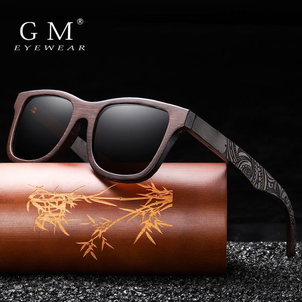 

gm handmade натуральные коричневые деревянные солнцезащитные очки женщины мужчины дизайн бренд винтажные модные очки поляризованные объектив
