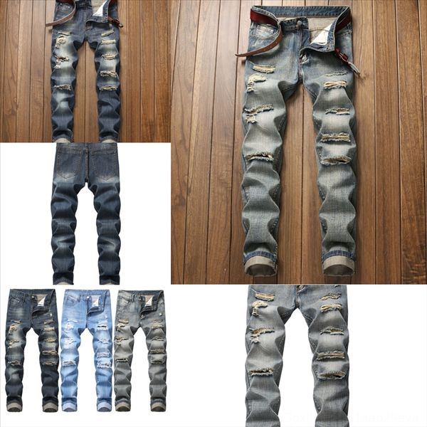 

qgrin korean men male fashion jeans man loose ankle jeans for man harem pants harajuku men's denim hole pants casual trousers patchwork, Black
