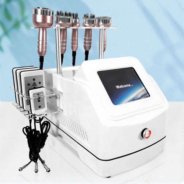 

6 in 1 gold fat explosion instrument lipo laser slimming machine 40khz cavitation beauty equipment fat reduce equipment fast shipping