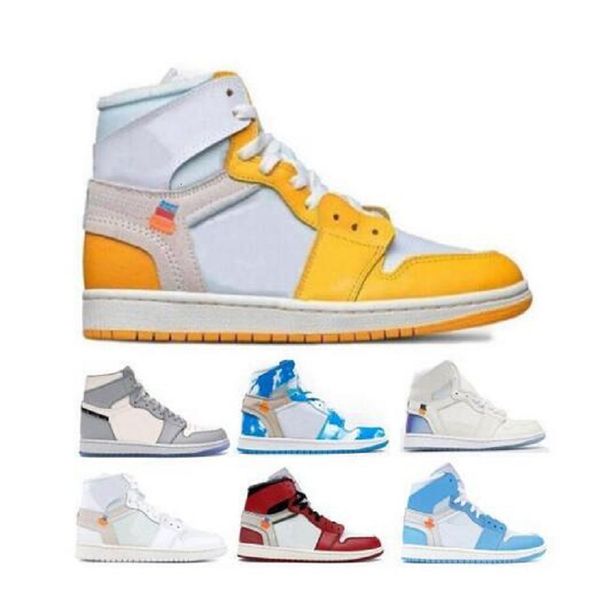 

2021 new jumpman 1 1s high og obsidian unc basketball shoes mens shattered backboard 3.0 shoe sports sneakers size 36-47, White;red