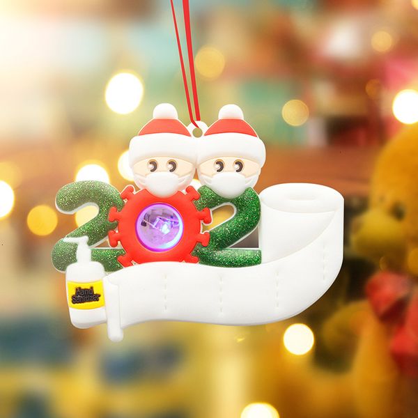 

1 new led christmas personalized quarantine survivor ornaments to 7 family tree lighting decorations xmas party favor maoutletgabz