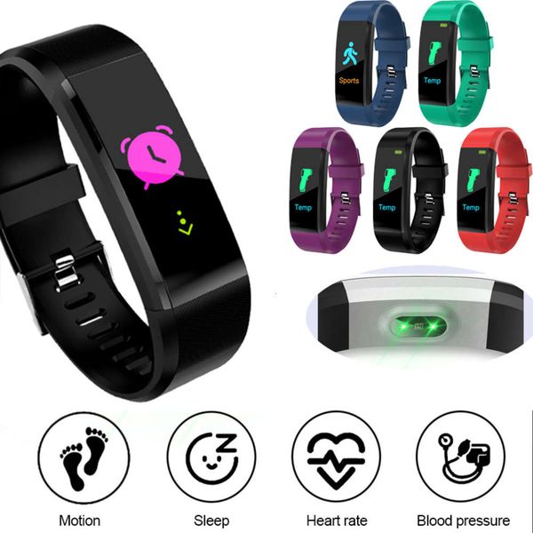 

watch bluetooth, smart heart rate temperature control, and sports wristband with bluetooth 115 plus