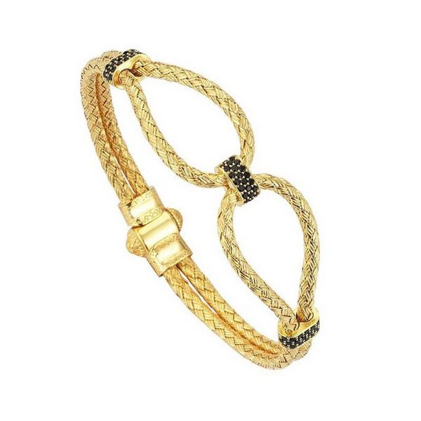 

charm bracelets 316l stainless steel men jewelry gold anchor atolyestone style black zircon bracelet for men/women bcb-0124, Golden;silver