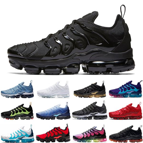 

tn plus neon men women running shoes triple black ice blue lemon lime rainbow athletic mens womens trainers sports sneakers runners