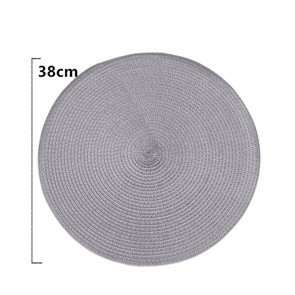 

dining napkin pads round pp plastic weave placemat table mats non slip heat resistant coaster cushion kitchen party decoration f jllepv