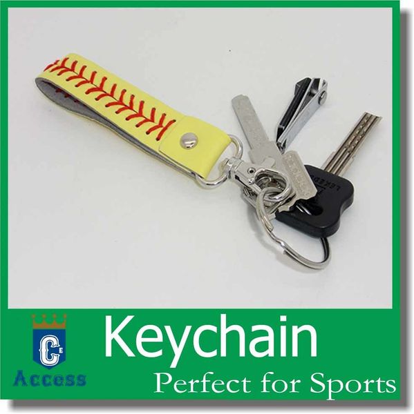

accessories keychain,fastpitch softball seam baseball keychains, Silver