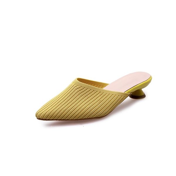 

slippers 2021 new fabric stretch fashionable women women's shoes vvi9, Black