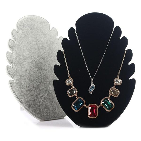 

necklace jewelry pendant display stand flame shape velvet 26*20cm jewelry ornament place display shelf, Pink;blue