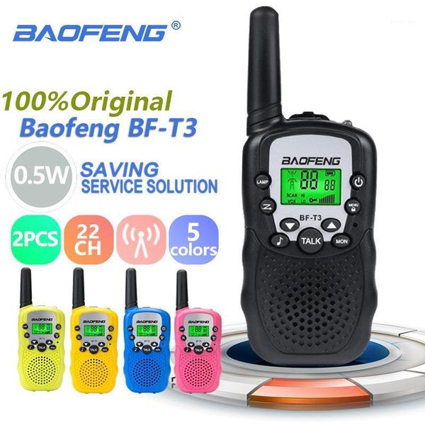 

2pcs baofeng bf-t3 mini walkie talkie 0.5w pmr446 frs two way radio amador t3 hf transceiver vox kids toy gift ham radio station1