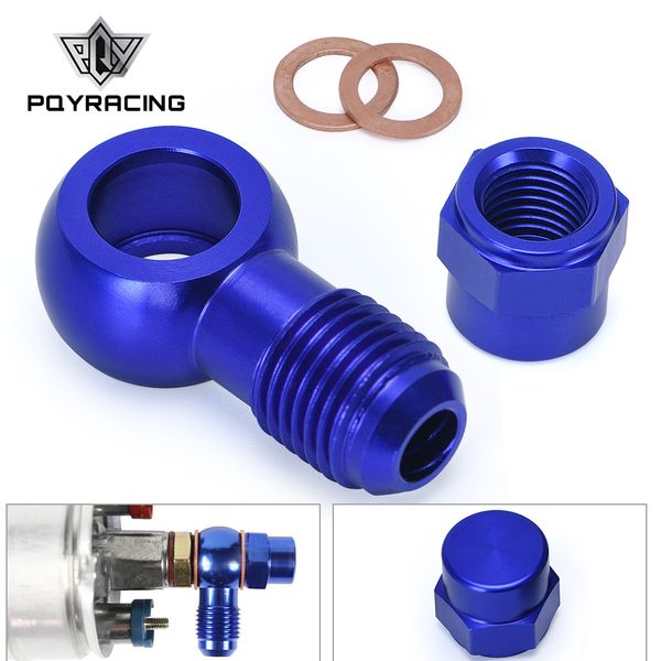 Pqy - BLUE AZUL 044 Bomba de Combustível AN6 a 12.5mm Outlet Adaptador de Banjo Adaptador + Cap Pqy-FK045BL + FK047