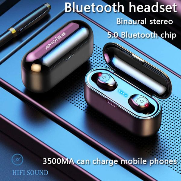 

f9 fangcang smiley face wirels xiaxin bluetooth headset