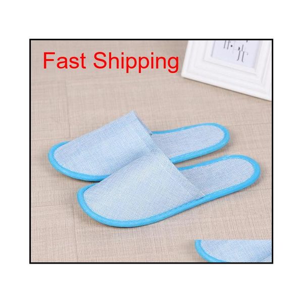 

8styles disposable slippers l spa home guest shoes anti-slip cotton linen slippers comfortable breathable soft qyllsl yh_pack