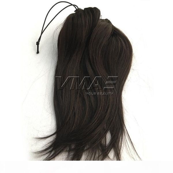 

vmae brazilian human ponytail 100g 120g 160g natural color straight clip in horsetail unprocesssed virgin human vmae hair, Black