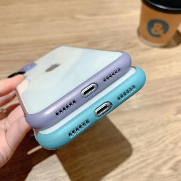 

macaron series hd прозрачный tpu мягкий корпус fhx-4a для iphone7 8plus x xr xs max 11pro 360 градусов полный защитный чехол wmtoei hwjh