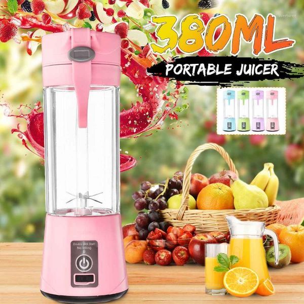 

mini usb juicer 6 blade portable electric fruit blenders machine usb rechargeable smoothie blenders dc3.6v processor cup1