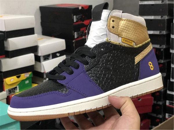 

2020 new arrival 1 jumpman mamba mens basketball shoes 1s lakers 8 24 trainers sports designer sneakers us size 13fast ship