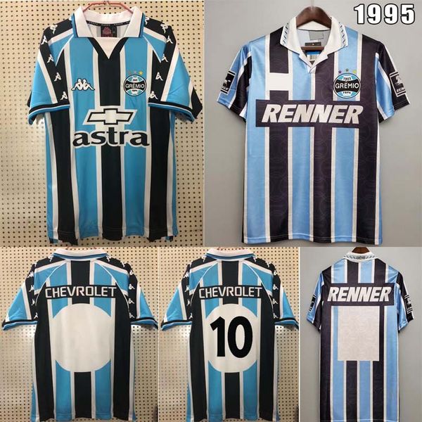 

gremio 2000 retro soccer jersey ronaldinho zinho nene warley gremio porto alegre home vintage classic football shirt, Black;yellow