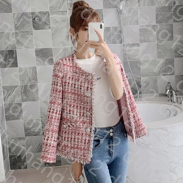 

pink tassel temperament celebrity small fragrant milk coat women's loose list in autumn 2021, Black;brown