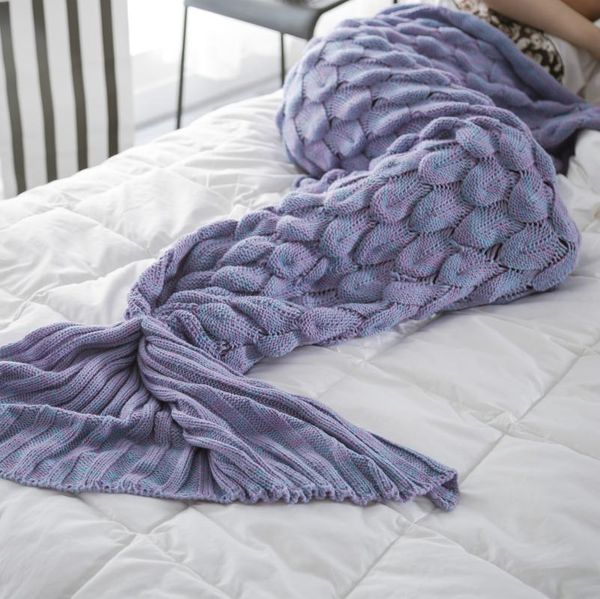 

mermaid tail blanket crochet mermaid blanket for super soft all seasons sleeping knitted blankets