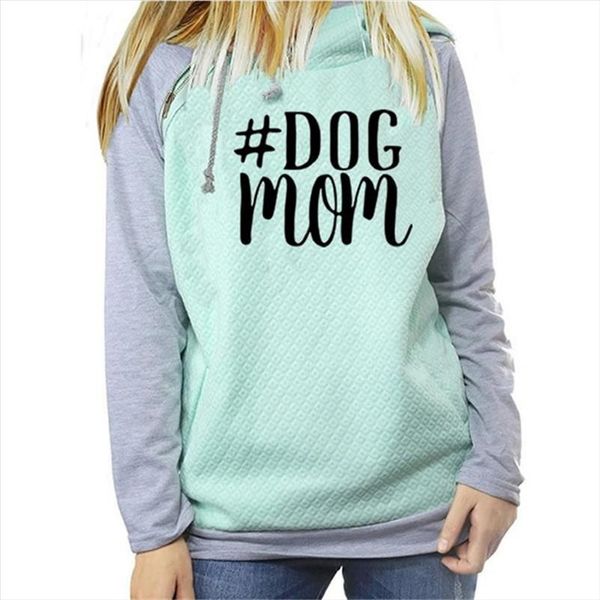

dog mom hoodies women kawaii sweatshirt femmes printing pattern female sweatshirts spring autumn fashion hooded casual hoody, Black