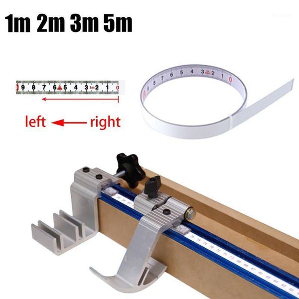 

measure self-adhesive tape metric miter track measuring tape steel ruler for t-track router saw table woodworking tools #w31, Black