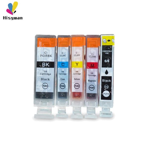 

hisywan pgi5bk ink cartridge for canon pgi5 cli8 ip4200 ip4300 ip4500 ip5200 mp500 mp530 mp600 mp610 printer for pgi-5bk cli8bk