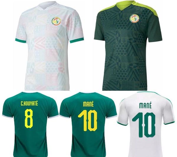 

new 20 21 senegal soccer jersey senegal 2020 2021 home away green balde koulibaly mane football team jerseys football shirt, Black;yellow