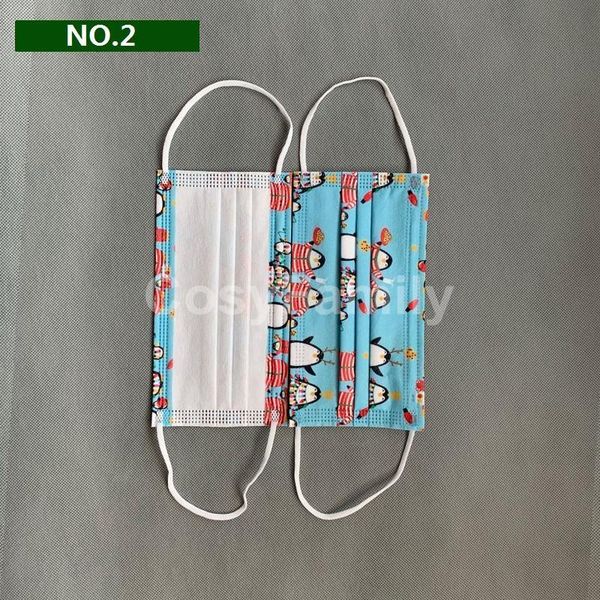 

men anti-dust mask women multicolor disposable 3 layers christmas protective face masks melt-blo