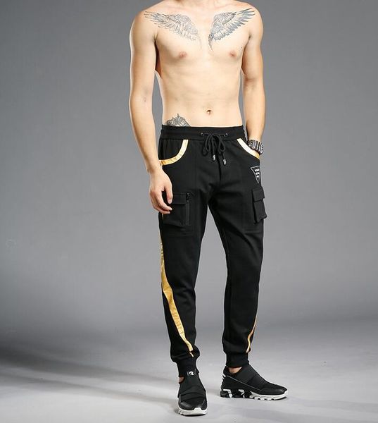 

men's trousers sweatpants, cotton pants, selling 898v, White;black