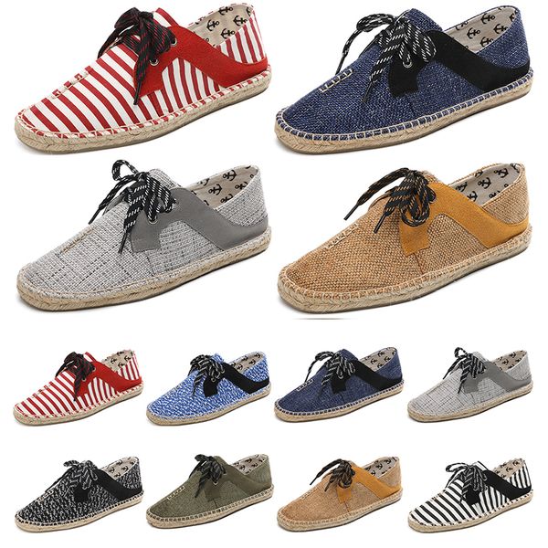 

canvas shoes breathable straw hemp rope mens womens big size 36-44 eur fashion breathable comfortable black white green casual nine 47