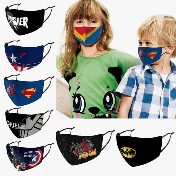 

new fashion kids cartoon printed washable face mask breathable anti dust respirator anti-bacterial reusable child masks 14 styles