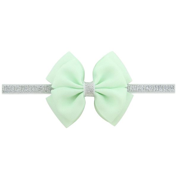 

1 piece sweet color kids bow headband silver ribbon bows with thin hairband pgraphy props girls bow tiara headwrap 724 q bbytsh