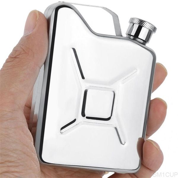 

a-men's stainless steel flask portable whiskey bottle creative personality gift 5oz