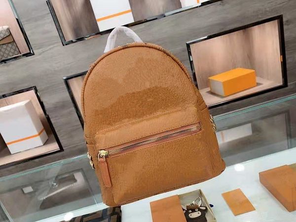 

backpack bag shoulder bag removable straps cowhide leather fashion embroidery yellow