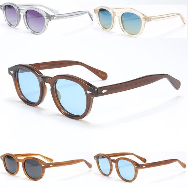 

men quality men sunglasses brand women lemtosh designer johnny depp women sunglasses high acetate round style luxury polarized kftbq, White;black