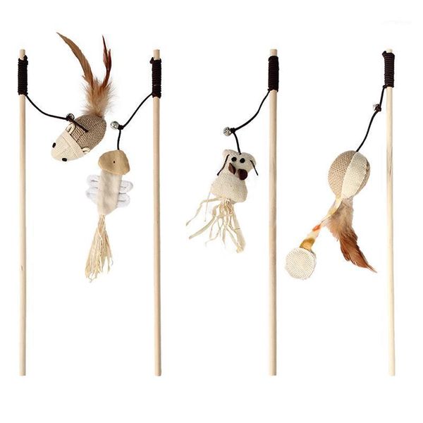 

cat toys 2021 pet toy trailer multicolor bird feather supplies catcher supplies1