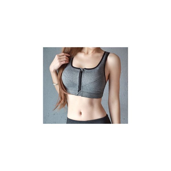 

running women sports professional absorb sweat front zipper bra fitness letters yoga bra gym fitness crop bra f wmtdam
