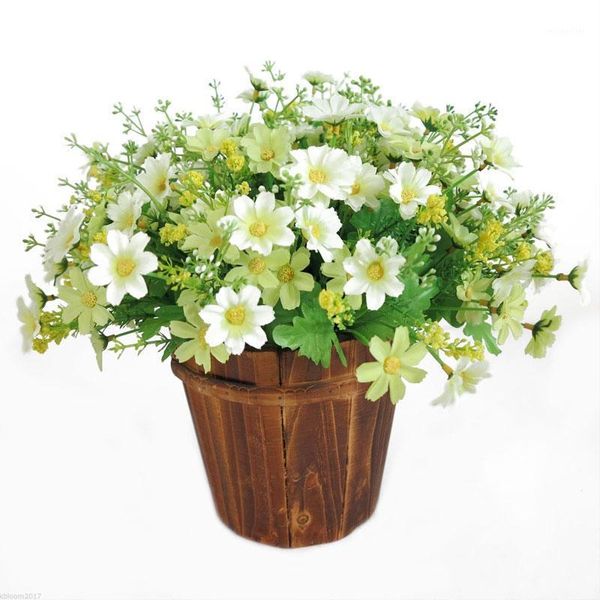 

decorative flowers & wreaths 1 bouquet 28 heads artificial fake cute daisy handmade flower party wedding home garden decoration for indoor1