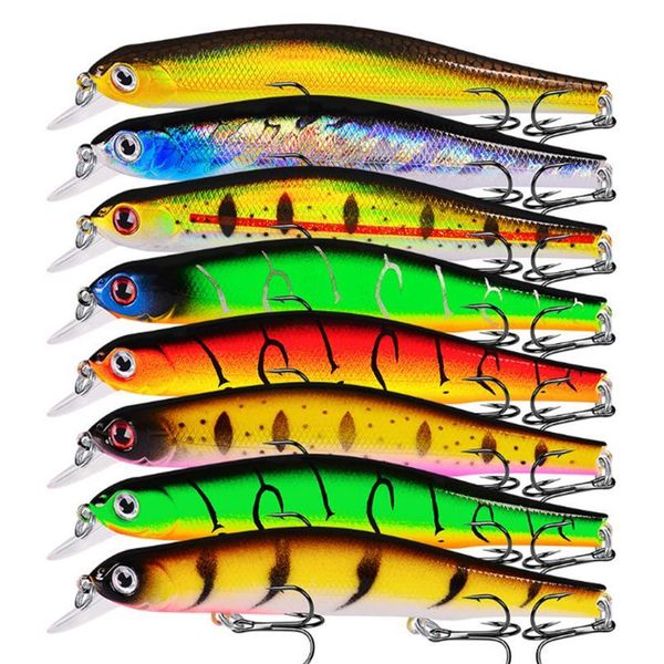 

1pcs 12.5cm 17.5g minnow fishing lure crankbait artificiais fly fishing wobbler tackle 3d eyes leurre plastic hard ba qylfdx