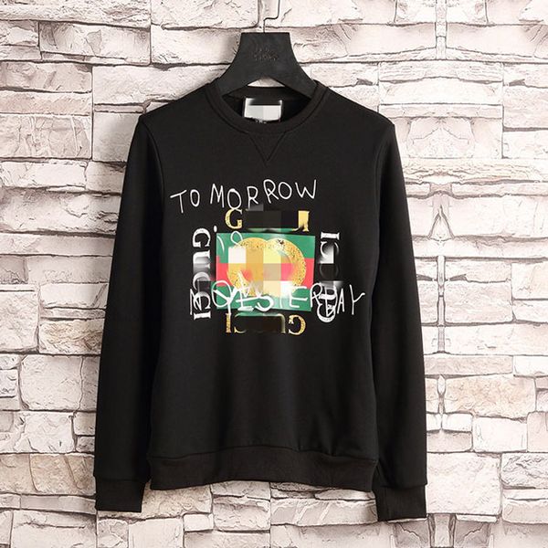 

c2021 designer new men's sweater street fashion sweater tide brand sweater men's t-shirt trend european and american version, Black