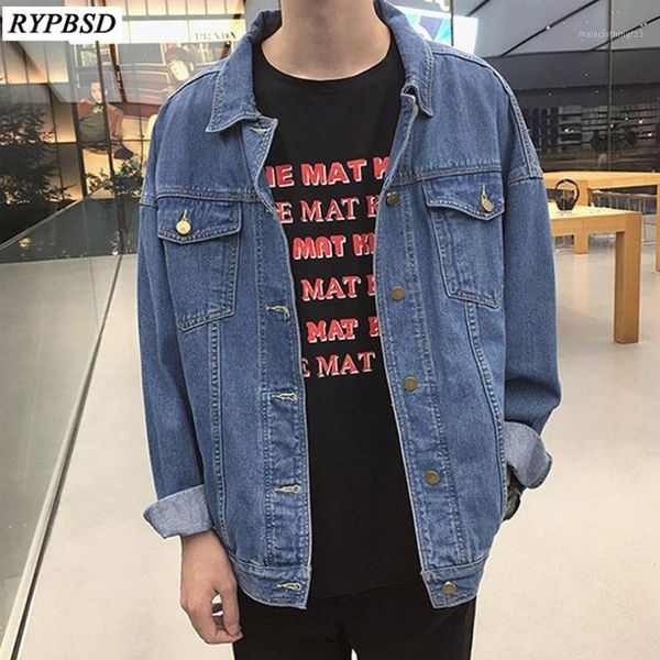 

men's jackets men denim jacketÂ autumn korean fashion cotton bomber outwear streetwear hip hop loose blue jeans jacket for style clothin, Black;brown