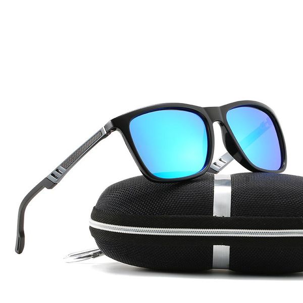 

sunglasses men and women polarized trend driver glasses colorful aluminum magnesium alloy mens eyeglasses spring legs, White;black