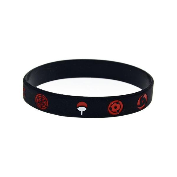 

fashion anime naruto cosplay bracelet for women men cosplay itachi uchiha sasuke kakashi sharingan silicone bracelet hand ring, Golden;silver
