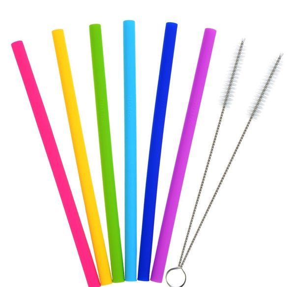 

food grade sile drinking straws 25cm sile straight bent straws set with two jlltev comb2010
