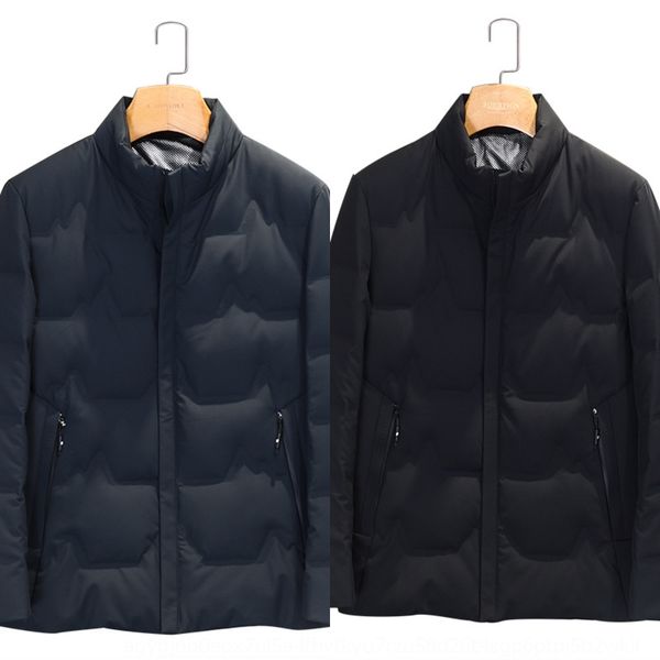 

hdflu bolton men's warm jacket down jacket short white duck down middle aged men's leisure warm and thickened father's winter, Black