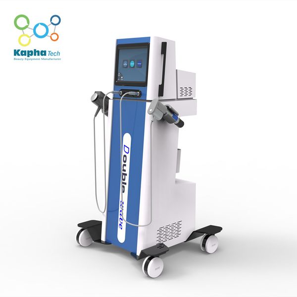 

factory direct double waves shockwave therapy equipment with two handles for body pain relief cellulite ane ed treatment