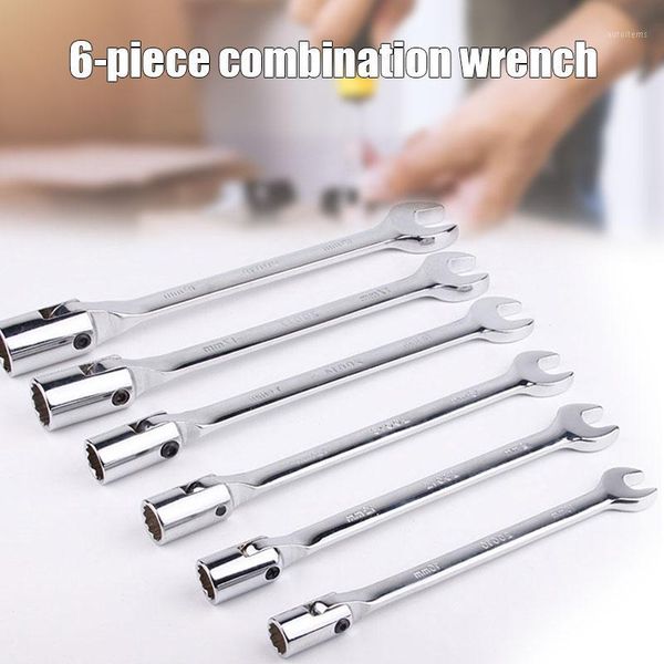 

6 pcs flex socket and open wrench set metric automotive shop tools unique tool _wk1
