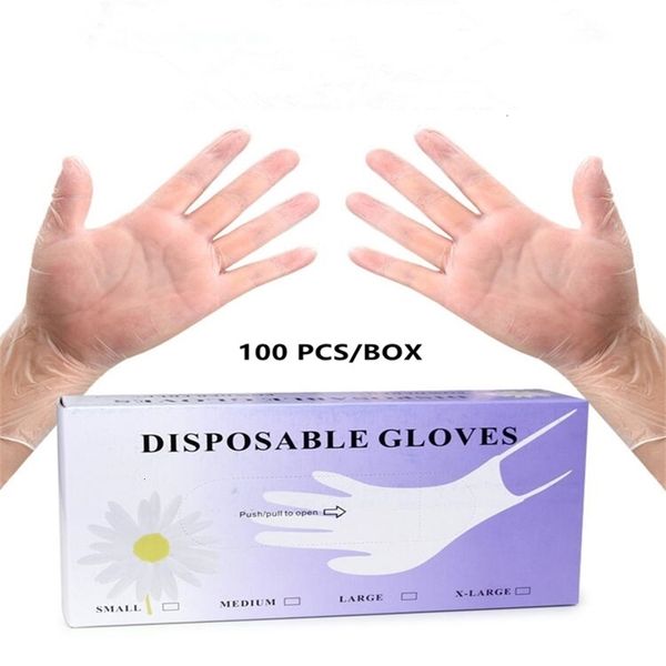 

factory8muo100pcs/lot dhl shipping disposable protective ploves pvc factory salon household transparent cleaning garden glov