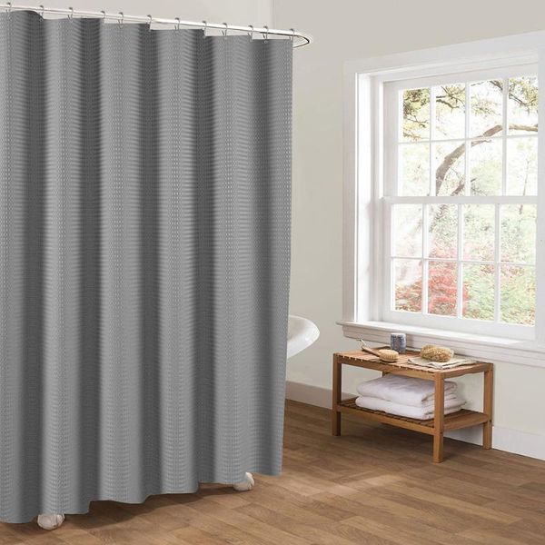 

72 * 72'' polyester waterproof mildewproof shower curtain decorative privacy protection bathroom curtain with 12pcs hooks