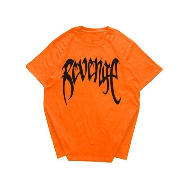 

2021 revenge t shirt hip hop comfortable casual tshirt homme letter print cotton hipster tee us size rapper xxxtentacion, White;black